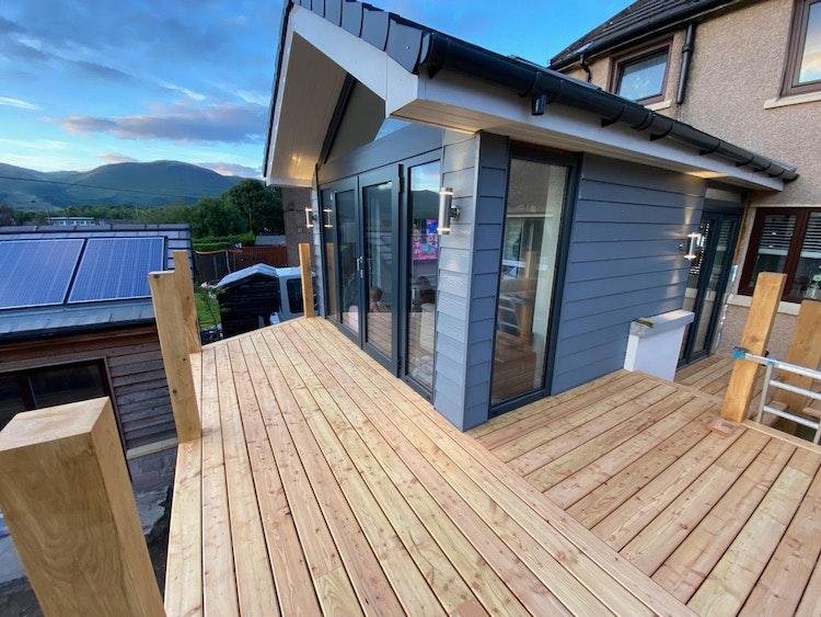Naturally durable Scottish Larch decking