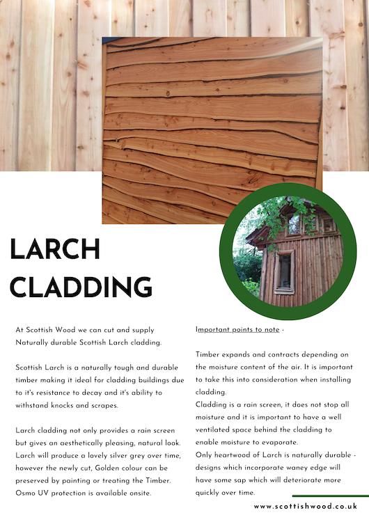Naturally durable Scottish Larch Cladding